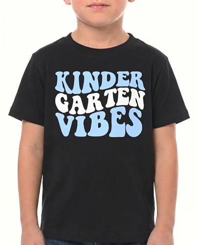 Image of Unique Baby Boys Kindergarten Vibes Only Back to School T Shirt