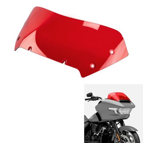 TCMT Rote Frontscheibe Windschutzscheibe passend für Harley CVO Road Glide FLTRXSE 2023–2025
