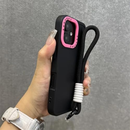 RNOZX iPhone 12 Pro Max�p ���O�W���A���[ �R���W�����J���[ �������[�h�P�[�X �n���h���X�g�X�g���b�v �\�t�g�J�o�[�iiPhone 12 Pro Max/BlackRoseGS�Ή��j
