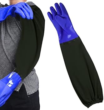 Gants Caoutchouc MIN-XL Extra Longs 65-70cm - Imperméables - Antidérapants - Réutilisables