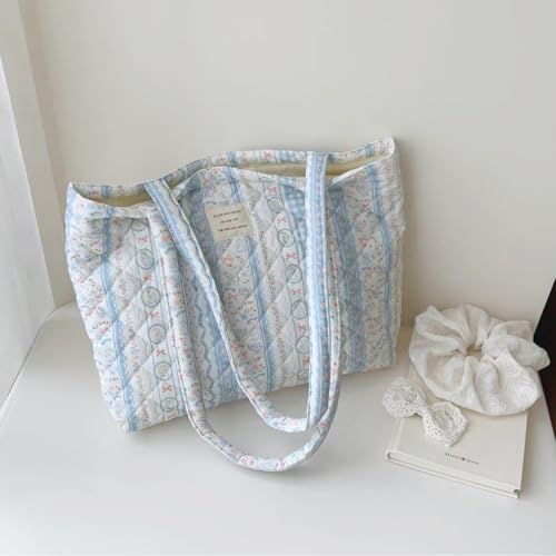 Image of Sunwel Fashion Top Zipper Floral Quilted Bag Small Tote Bag for Women