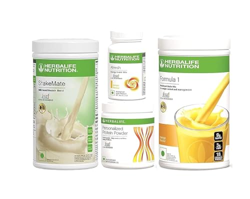 HERBALIFE Weight Loss Combo (Formula 1 Mango Flavor, shakemate, protein powder & Afresh Energy Drink Lemon Flavor (1250 GM) HERBALIFE Weight Loss Combo (Formula 1 Mango Flavor, shakemate, protein powder & Afresh Energy Drink Lemon Flavor (1250 GM)