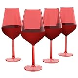 RAKLE Wine Glasses Set of 4 – Luxury Matte Red Wine Glasses – 16.5Oz Glass Set Ideal for Special Eve