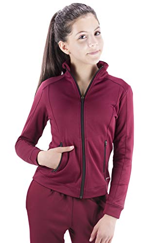 Girls Full Zip River Jacket with Moisture Wicking Fabric and 2 Side Pockets