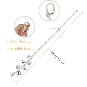 Canine Hanging Doorbells| 6 Canine Potty Coaching Bells| Adjustable Sturdy Braided Rope Door Bell for Canines to Ring to Go Outdoors(Silver, Massive) Canine Hanging Doorbells| 6 Canine Potty Coaching Bells| Adjustable Sturdy Braided Rope Door Bell for Canines to Ring to Go Outdoors(Silver, Massive)