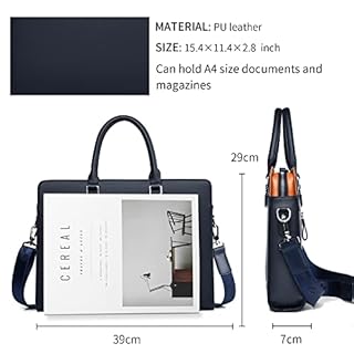 FSD.WG Sac d'affaires Pour Homme,Mallette en Cuir Imperméable,Sac d'affaires Pour Ordinateur Portable Pour Affaires, Ecole, Voyage, Détachable