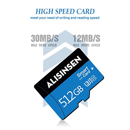 512Gb Micro Sd Card + Sd Card Adapter Tf Card 512Gb High Speed For Gopro,Android Smartphone, Computer Memory Card 512Gb Tachograph, Tablet, Drone #TOP2