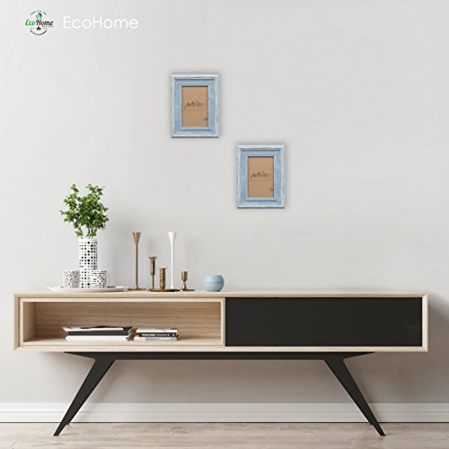 Ecohome 5X7 Picture Frame Distressed Blue - Mount Desktop Display, Frames #TOP4
