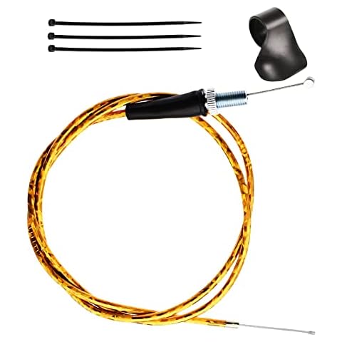 Mini Bike 50 inch Throttle Cable for Mikuni Throttle Cable For CT200U Coleman Mini Bike Baja Warrior 200cc Electric Scooter (Gold) Cover