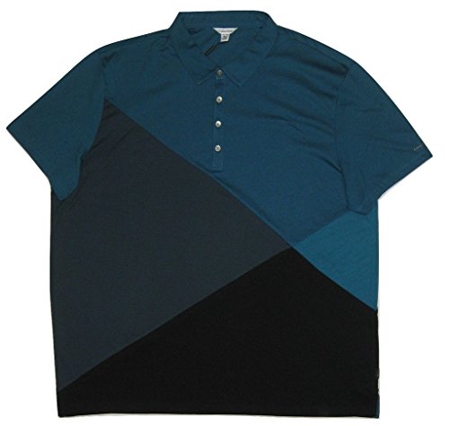 Calvin Klein Men's Short Sleeve 4 Button Jacquard Polo