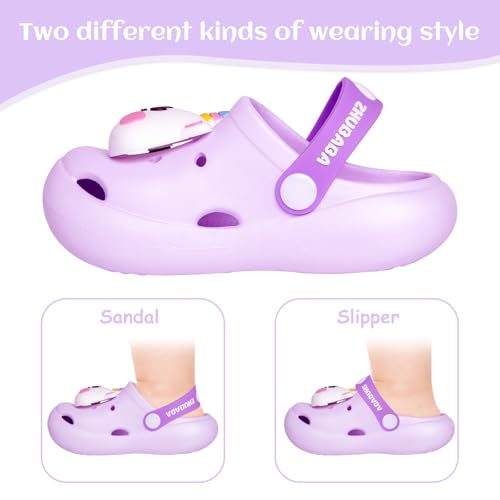 Image of Toddler Little Kids Clogs Slippers Sandals, Non-Slip Girls Boys Clogs Slide Lightweight Garden Shoes Slip-on Beach Pool Shower Slippers