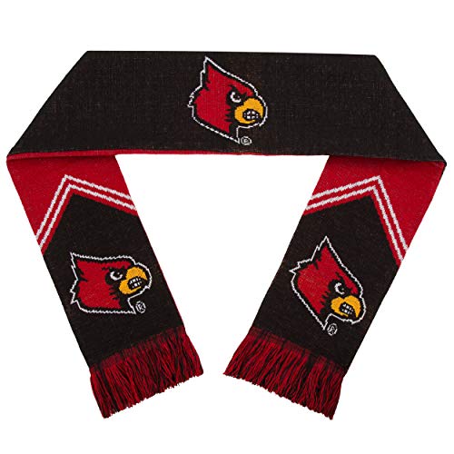 Écharpe réversible Louisville FOCO à rayures le cadeau parfait pour les fans