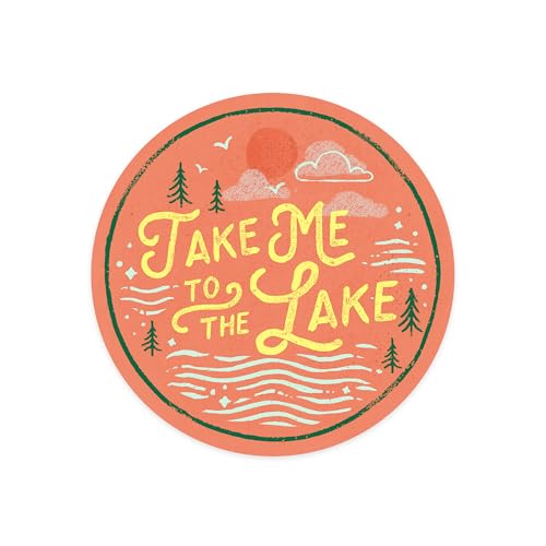 Die Cut Sticker Lake Life Series, Take Me to The Lake, Vinyl Sticker, (Waterproof Decal for Cars, Water Bottles, Laptops, Coolers), Large