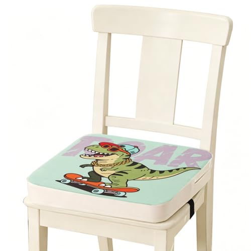 WENAUANG Alzador Silla para Niños Comer, Antideslizante Elevador de Asiento Niño, Soporte Más Fuerte Base, Portátil, Fácil de Limpiar, Impermeable Cojín de Viaje Portátil (Unicornio)