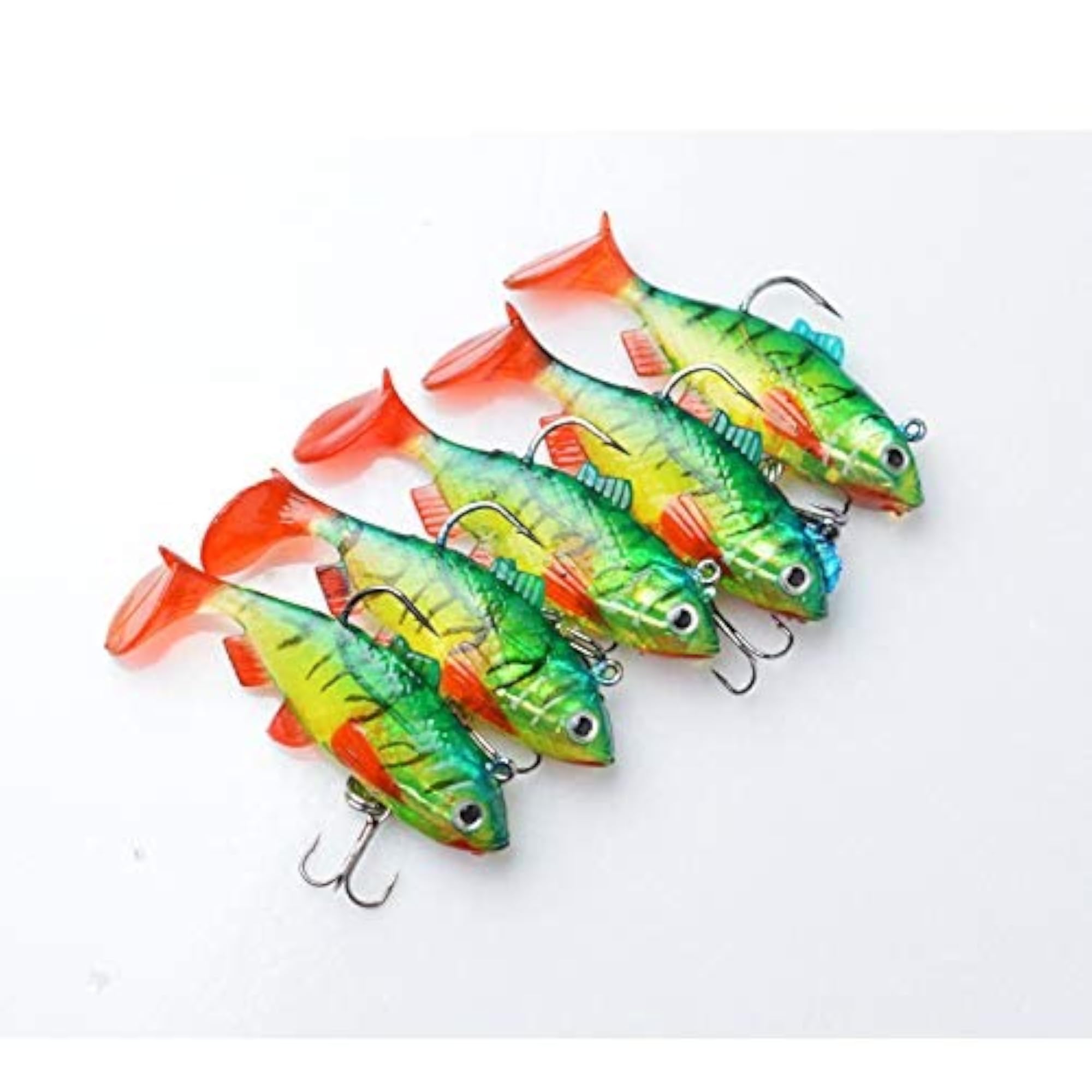 Soft Bait Head Fish Lures 8g Set of 5