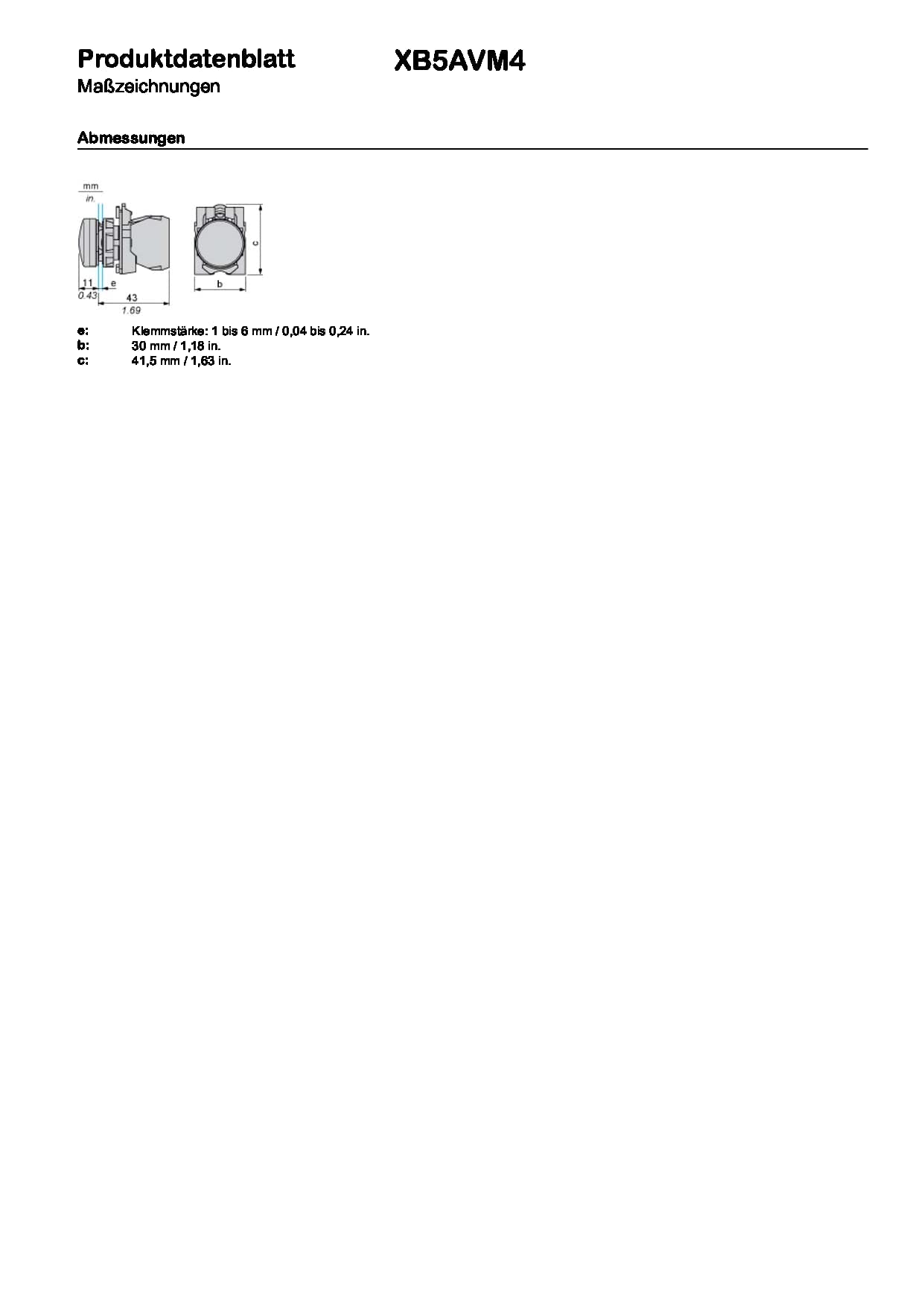 Schneider Electric - Harmony XB5 - voyant lumineux DEL - Ø22 - rouge - 230V - vis étrier - XB5AVM4