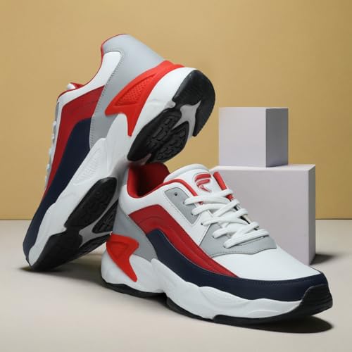 Image of FIELD CARE Fusion Casual Athletic Chunky Stylish Outsole Comfort Lace-Up Sneakers.