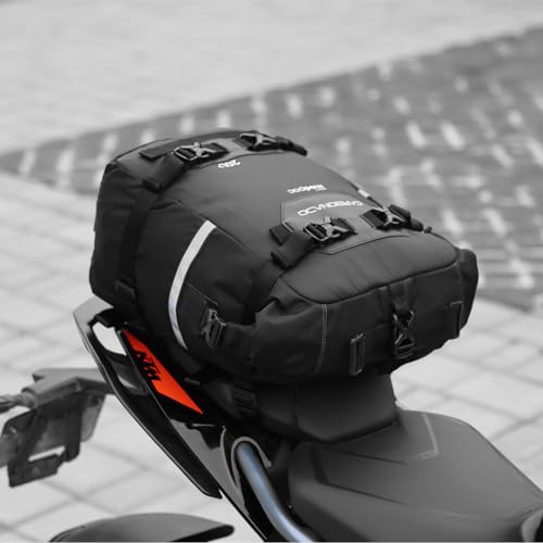 Image of Carbonado Polyester Modpac 20L|100% Waterproof Motorcycle Tailpack|Saddle Bag|Crash Guard Bag (Black)A