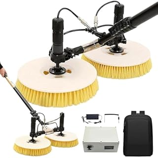 Macchina Elettrica per La Pulizia Dei Pannelli Fotovoltaici, Spazzola per La Pulizia a Spruzzo D'acqua per Pannelli Solari, Spazzola Rotante per La Pulizia Pannelli Fotovoltaici,3.5m-MainsElectricity