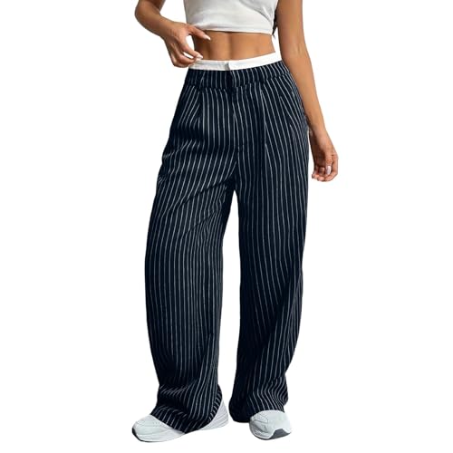 Pantalon en lin pour femme coupe baggy 7/8 avec poches