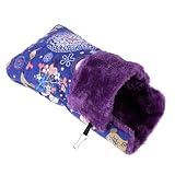 MINAOLULUS Hamster Schlafsack Haustier Hängebett Aus Baumwolle Mit Hirschmuster Warmes Winterbett Für Kleine Haustiere Wie Hamster Frettchen Und Meerschweinchen