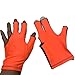 Fancyes 3-Finger Billiard Glove Left Hand, Anti-Slip Pool Cue Accessory, Black Orange