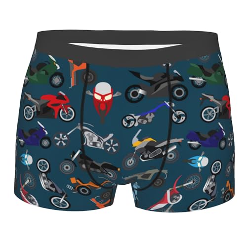 SMAZDFXX Motorrad Trike Herren Unterwäsche Boxershorts Boxer Briefs Herren Bedruckte Unterhose