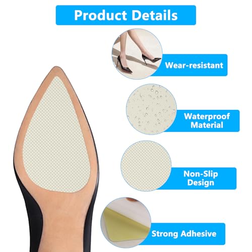 6 Stück Antirutsch Pads Selbstklebend, Anti Rutsch Pads Selbstklebende, Schneidbar Anti Rutsch Sohle PadsSchuhsohlen, rutschfeste Bodenschutz Pad für Möbelfüße & Griffe
