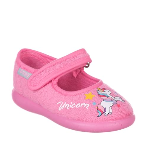 Zapy AJ10220 Sapatilhas de casa unicórnio para meninas, Fúchsia, 25 UE