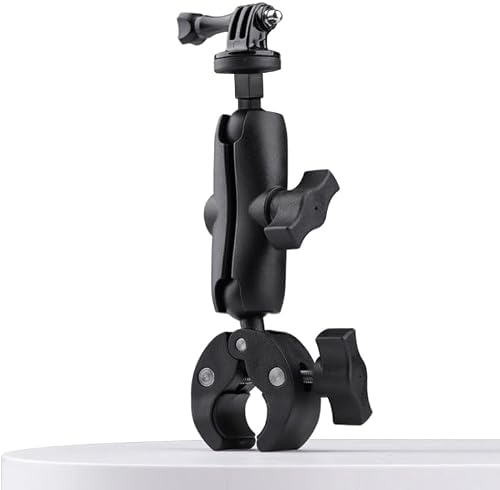 Extended Version 360 Rotation Adjustable Action Camera Bike Motorcycle Handlebar Holder (Black)