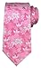Men's Women Boys Pink White Small Floral Designer Jacquard Silk Ties Formal Novelty Wedding Necktie