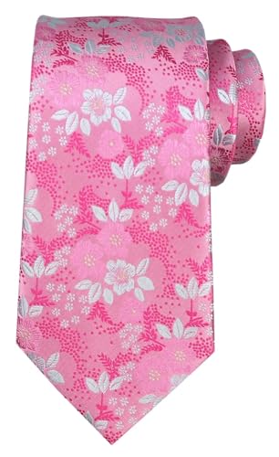 Kihatwin Men's Floral Ties Cravat Jacquard Luxury Business Wedding Neckties for Groomsmen3