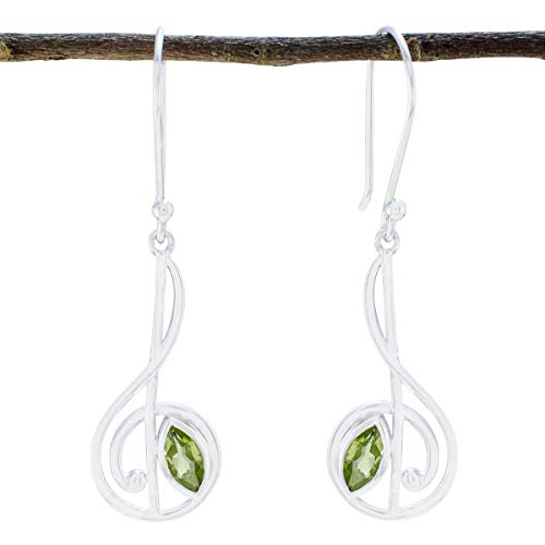 Boucle d'oreille péridot vert et argent pour illuminer votre quotidien