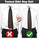 SwirlColor Hemdhalter Herren, 2 Stück Rutschfeste Verstellbare Hemd Bleiben Gürtel Elastische Tuck Gürtel für Ordentlichen Look für Business Office Hochzeit