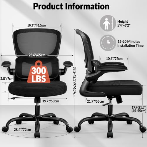 Image of Ergonomic Mesh Office Chair, Breathable Mesh Computer Desk Chair