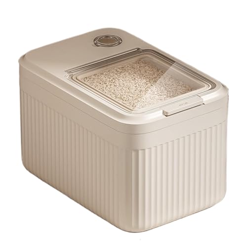 XNZJHPP Contenitori per Cibo per Cani - Contenitore per Snack per Animali con Beccuccio Versatore | Dispenser di Cereali Pratico, Contenitore Ermetico per Cibo Secco per Cani (Cream Color m)