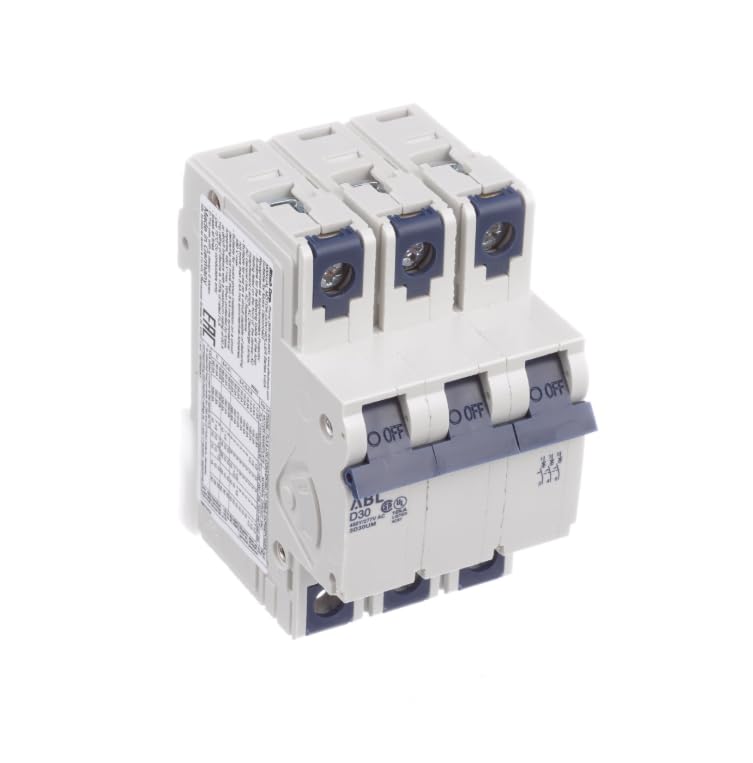 3D30UM, Circuit Breaker; Thermal Magnetic; Handle; 30A; 3 P; D Trip; V-EA Series