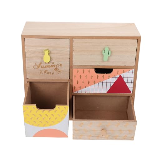 Coffret de rangement en bois synthétique haut de gamme pour cosmétiques et bijoux précieux