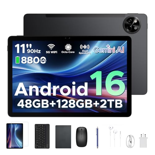 POPUX P11 Android 16 Tablet 11 Pollici, 48GB RAM+128GB ROM