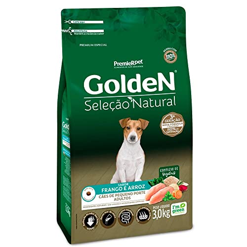 Ração Golden Seleção Natural Para Cães Adultos De Raças Pequenas Mini Bits, 1Kg Premier Pet Para Tod