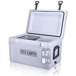 GiNT Ultra-Light 52 Quart Large Hard Cooler Insulated Portable Ice Chest Box with Basket & Divider, Up to 5-Day Ice Retention, for Beach, Boats, BBQ, Camping, Picnic, Road Trips & Travel,Fishing
