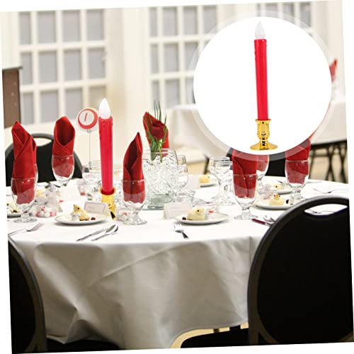 Velas LED largas Operitacx de 6 piezas a pilas de ABS para decoración 6