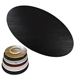 71,1 cm großer Drehteller aus Holz – leises drehbares Servierbrett für Käse, Speisekammer und Kühlschrank – leichtgängiges drehbares Tablett für Arbeitsplatte (schwarz)