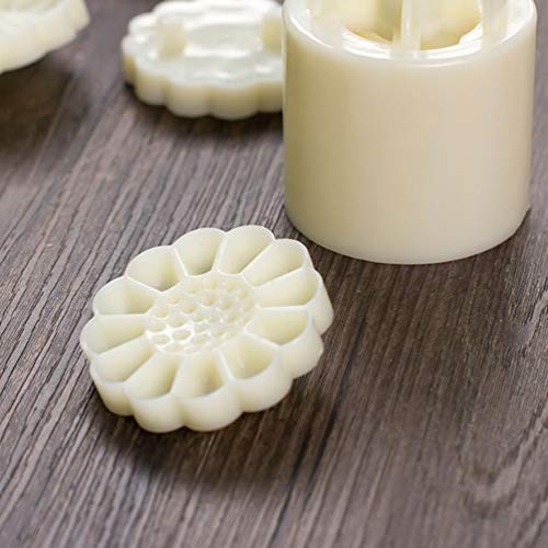 Mooncake Mould Mooncake Mould 1 Set 7PCS Moon Cake Mold Hand Pressure Cake Stamps Mold for Cake Shop Kitchen Cookie Cookie Press - Image 4
