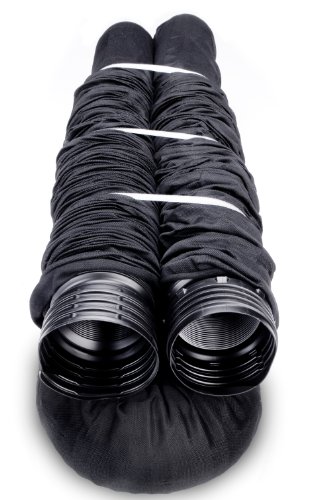 Flex-Drain 52003 Flexible/Expandable Landscaping Drain Pipe, Perforated with Filter Sock, 4-Inch by 50-Feet