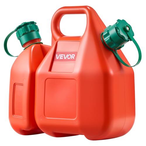 VEVOR Contenitore per Carburante 6 L, Serbatoio Carburante con Beccuccio e Contenitore Olio Extra da 1,9 L, Portata Massima di 0,091L/s, per la Maggior Parte delle Auto, Moto, ATV e UTV