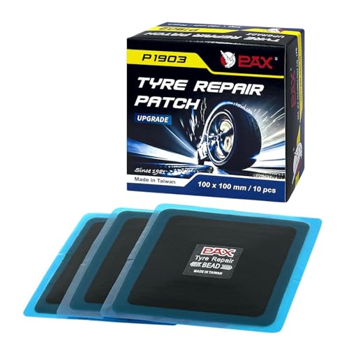 Image of PAX 10 Pcs 100x100mm (3.94x3.94 inch) Upgraded Square 2-in-1 Tire Repair Patches, Suitable for Radial and Bias Tires on Car, Truck, Agricultural Vehicles, BMX, ATVs, Inflatable Rubber