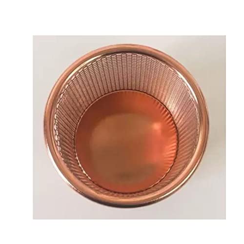 Porta Lapis Aramado Redondo Rose Gold 10cm