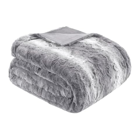 Madison Park Zuri Soft Plush Luxury Oversized Faux Fur Throw Cover