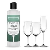 IMPRESA Concentrated Liquid Wine Glass Cleaner - 8 Fl Oz, Unscented Streak-Free Water Spot Removal & Cloudy Glassware Cleaner - Unscented Odor-Free Cleaning & Wine Glass Soap
